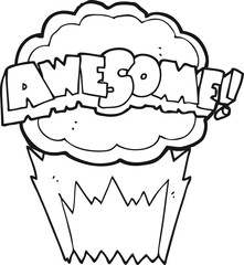 awesome black and white cartoon