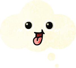 retro illustration style cartoon thought bubble