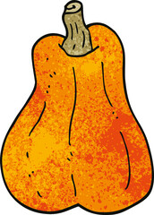 cartoon doodle butternut squash