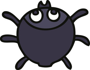 quirky hand drawn cartoon beetle