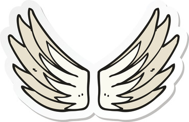 sticker of a cartoon wings symbol