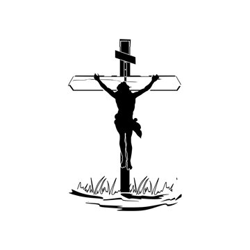 vector christian religious symbol with jesus