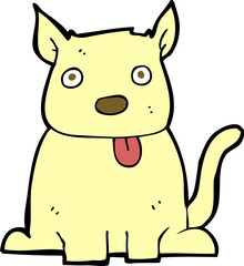 cartoon dog sticking out tongue