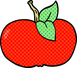 cartoon doodle juicy apple
