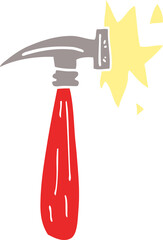 cartoon doodle hammer banging