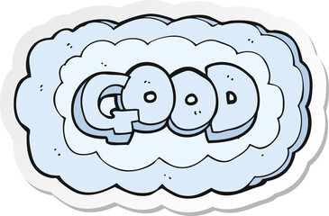 sticker of a cartoon Good symbol