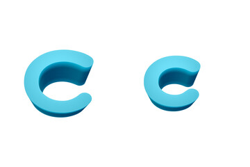 Fototapeta premium 3d rendering Font Cartoon style lowercase And uppercase Letters