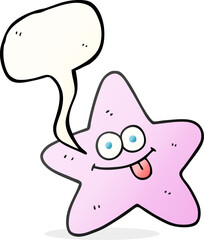 speech bubble cartoon starfish