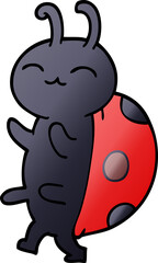 cute cartoon doodle ladybug