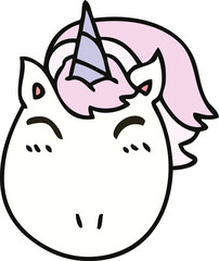quirky hand drawn cartoon unicorn