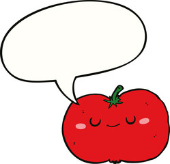 cartoon apple and speech bubble
