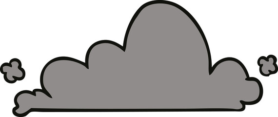 cartoon doodle of a white cloud