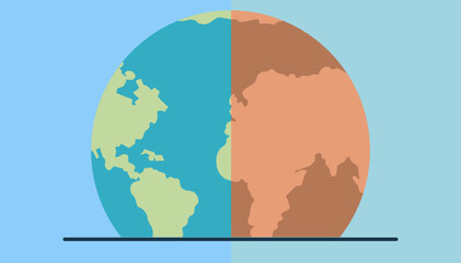 Save planet. Earth day. Climate change Global warming concept Nature environment danger energy business industry air pollution. Temperature rising. Renewable nature earth sustainability. Change planet