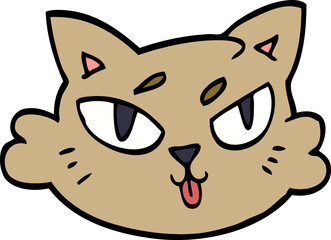 cartoon doodle of a cats face