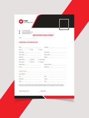 Modern Registration resume template
Form	

