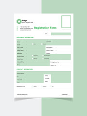 Modern Registration resume template
Form	
