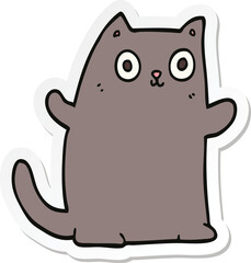 sticker of a cartoon cat