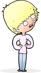 cartoon shocked woman