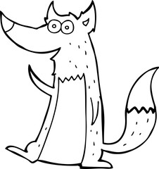 cartoon wolf