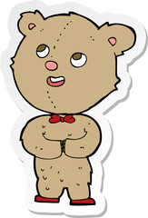 sticker of a cartoon cute teddy bear