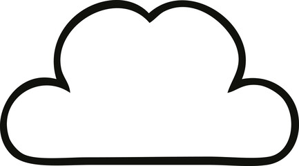 line drawing cartoon storm cloud