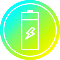 battery circular in cold gradient spectrum