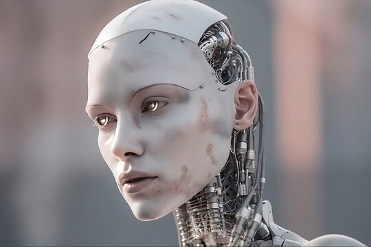 Advanced artificial intelligence for the future rise. Futurestic Robots. AI. Generative Ai
