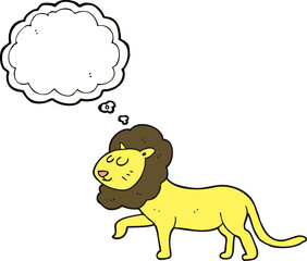 thought bubble cartoon lion