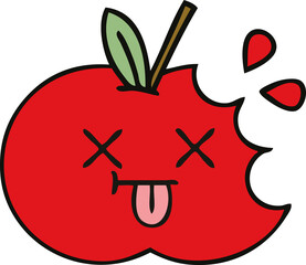 cute cartoon red apple