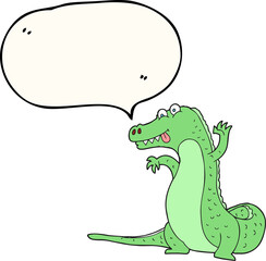 speech bubble cartoon crocodile