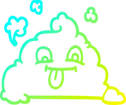 recommend clip art: cold gradient line drawing cartoon poop
