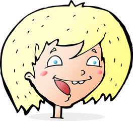 cartoon happy girl