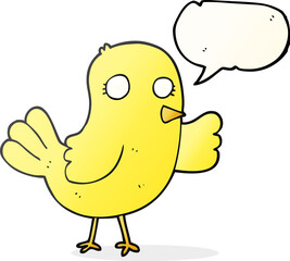 speech bubble cartoon bird