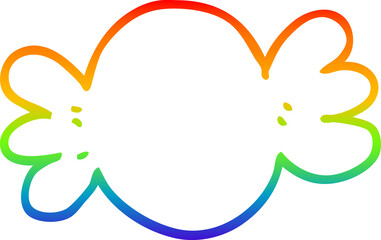 Obraz premium rainbow gradient line drawing cartoon wrapped candy