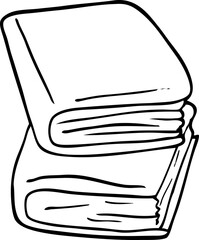 line drawing cartoon journal books