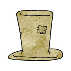textured cartoon tramp top hat