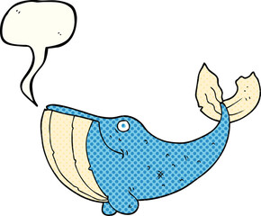 comic book speech bubble cartoon whale