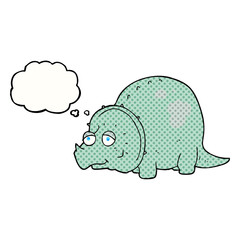 thought bubble cartoon dinosaur