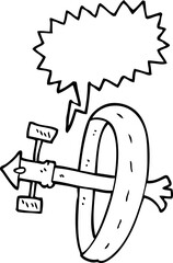 speech bubble cartoon space station