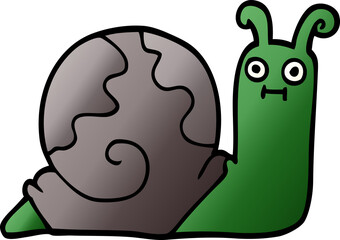 cartoon doodle snail