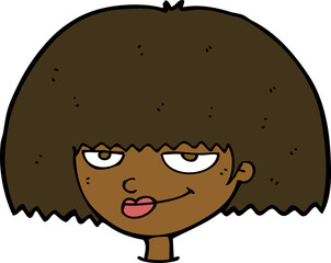cartoon mean female face