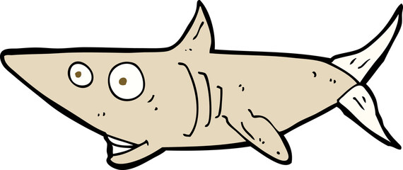 cartoon happy shark