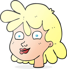 cartoon female face