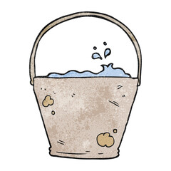 textured cartoon bucket