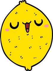 cartoon happy lemon