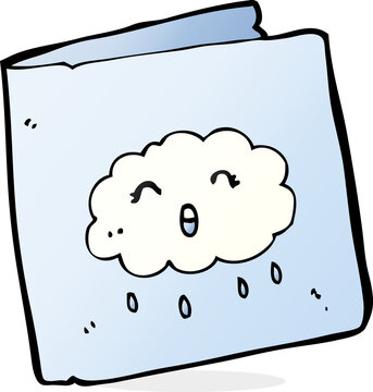 recommend clip art: cartoon card with cloud pattern