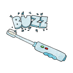 textured cartoon buzzing electric toothbrush
