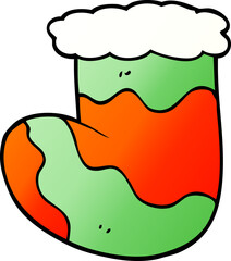 cartoon doodle christmas stocking