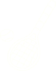 Tennis Racket Chalk Drawing