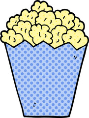 cartoon doodle popcorn